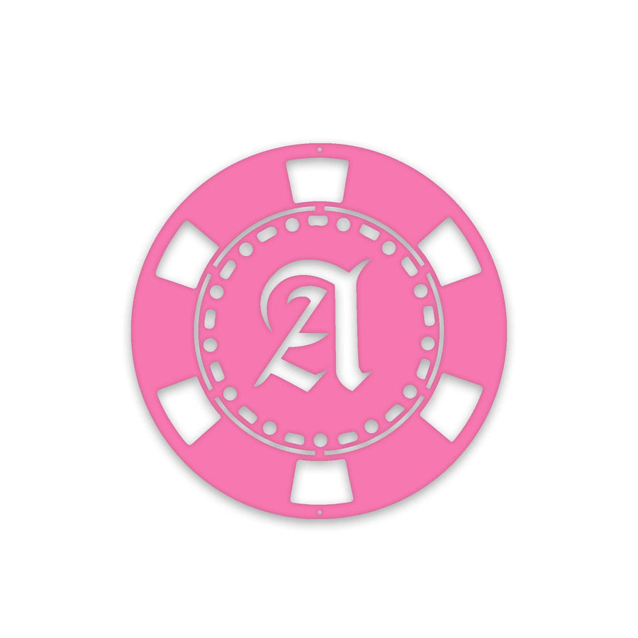Poker Chip Metal Sign