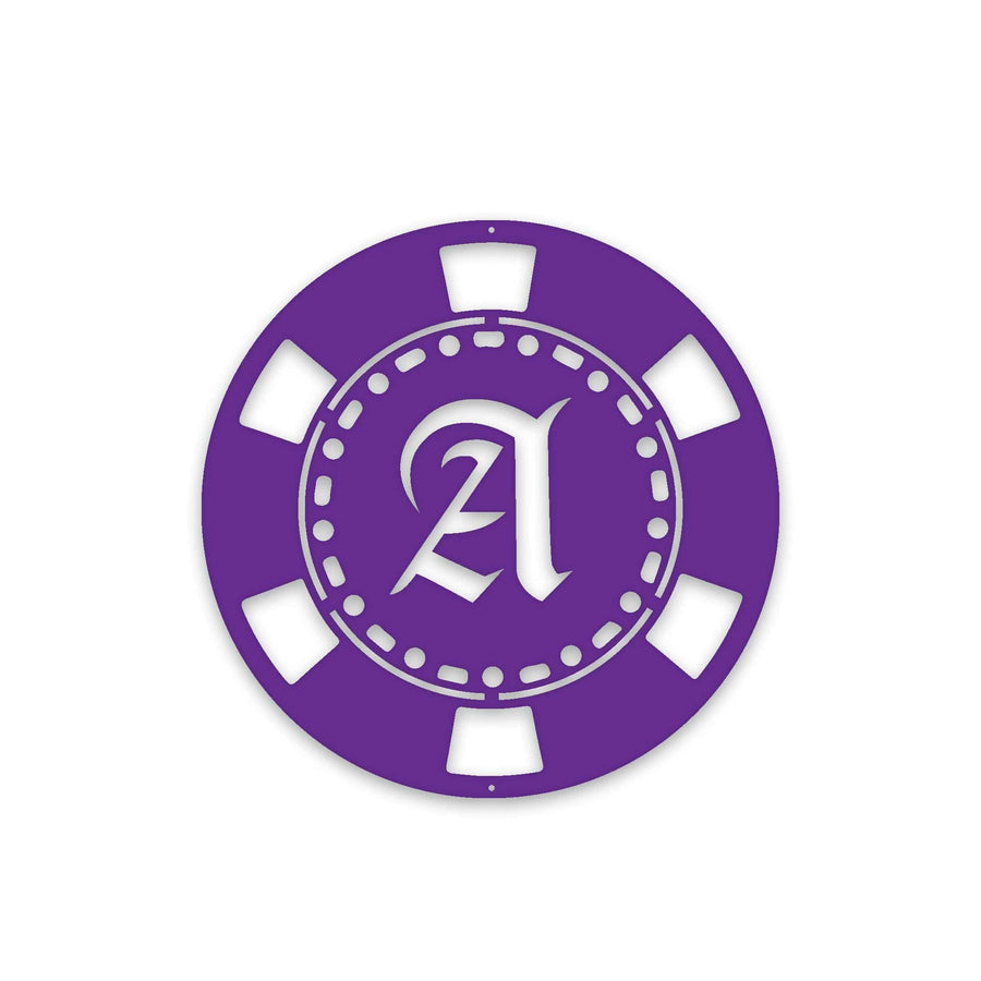 Poker Chip Metal Sign