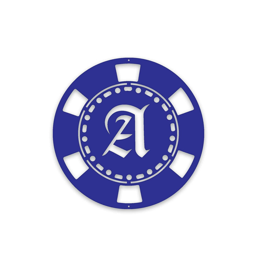 Poker Chip Metal Sign