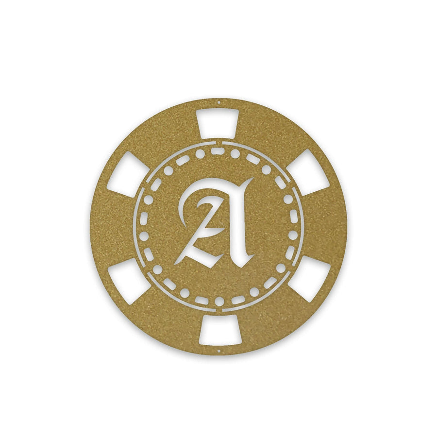 Poker Chip Metal Sign
