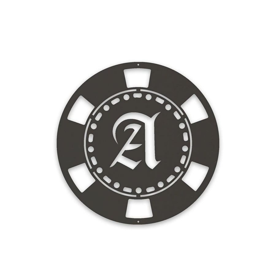 Poker Chip Metal Sign