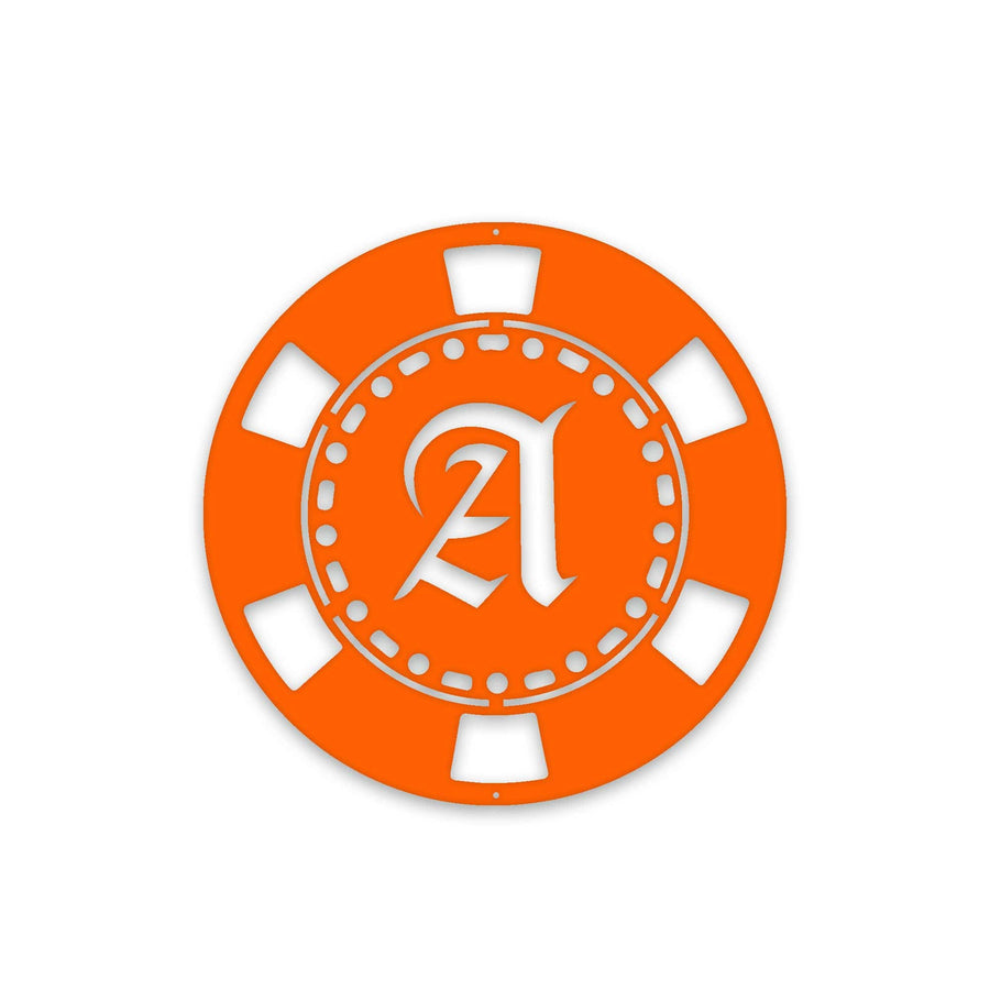 Poker Chip Metal Sign