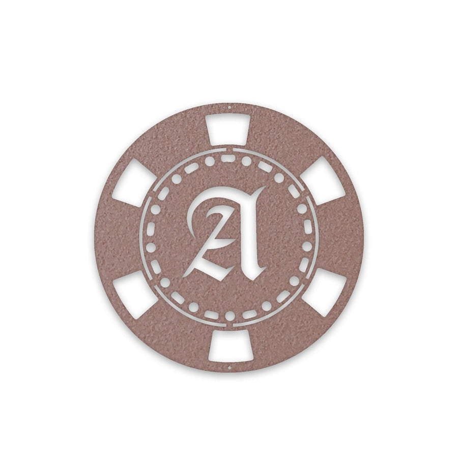 Poker Chip Metal Sign