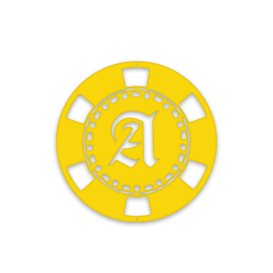 Poker Chip Metal Sign