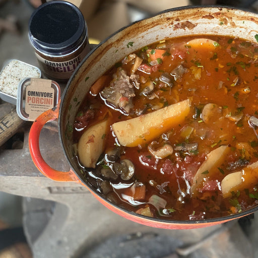 Porcini Salt with Stew Soup