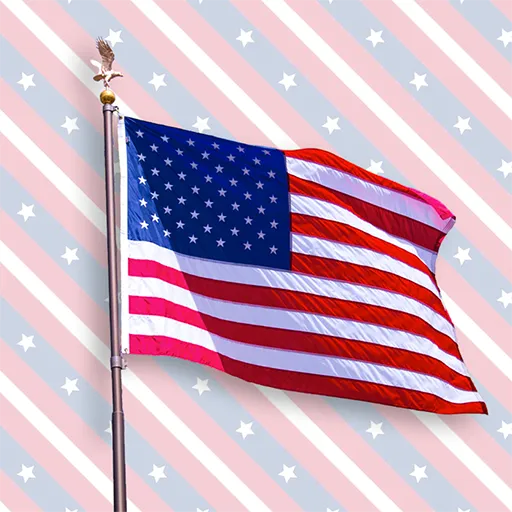 Nylon American Flag — Fade-Resistant Made in USA