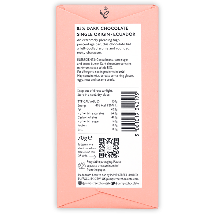 Pump Street Ecuador Hacienda Limon 85% by Farm2Me