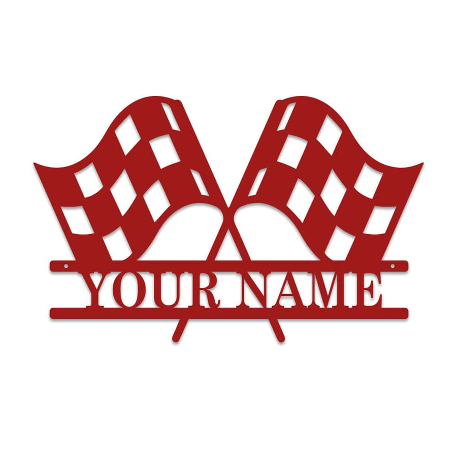Racing Checkered Flag Monogram