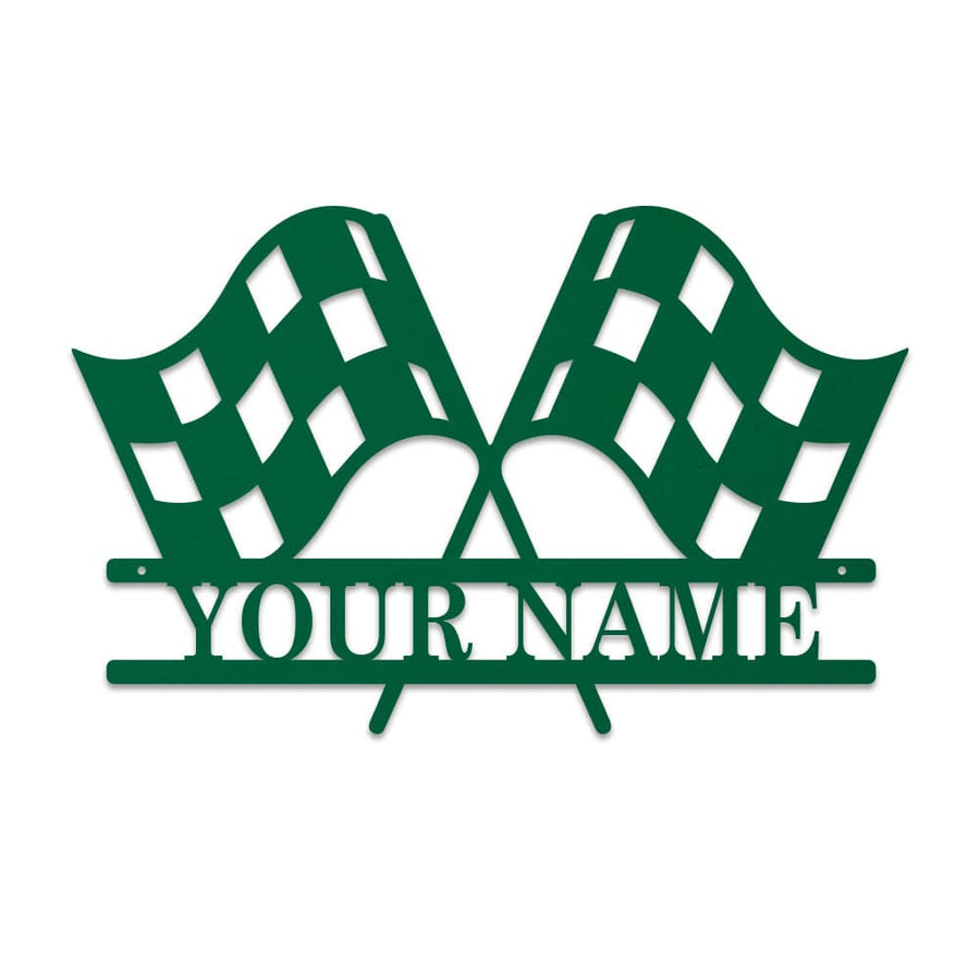 Racing Checkered Flag Monogram