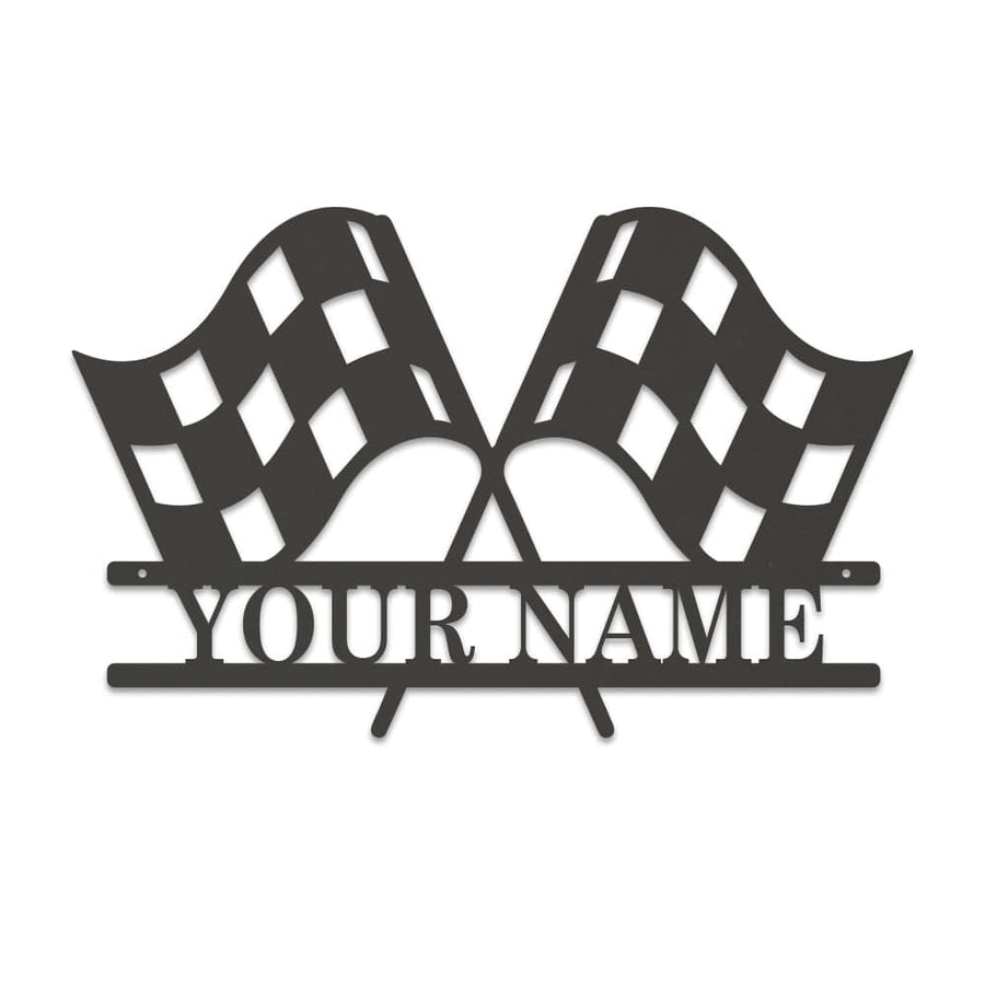 Racing Checkered Flag Monogram