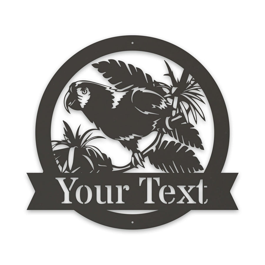 Rainforest Macaw Personalized Metal Sign