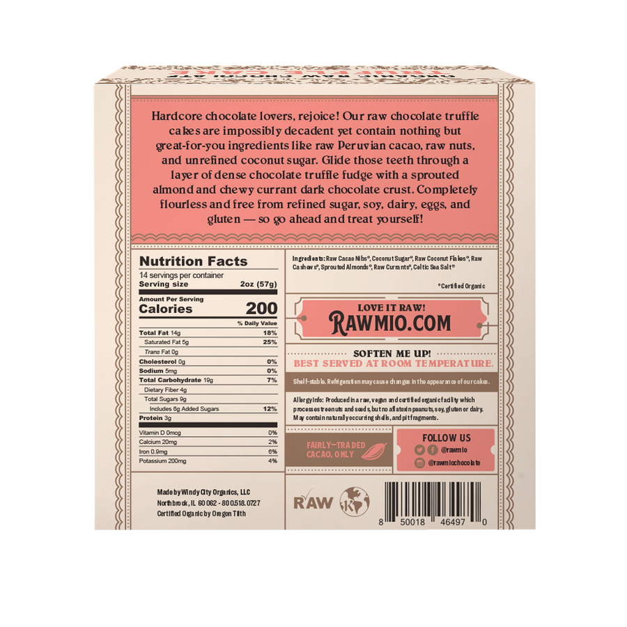 Raw Chocolate Truffle Cake - 28 oz