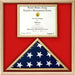 US Marine Corp Flag and Certificate Display Case/ award case. - The Military Gift Store