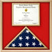 US Marine Corp Flag and Certificate Display Case/ award case. - The Military Gift Store