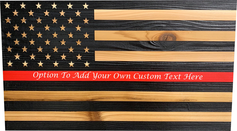 Red Line American Flag Hidden Gun Storage, Customizable Thin Red Line Concealment Flag for Firefighters