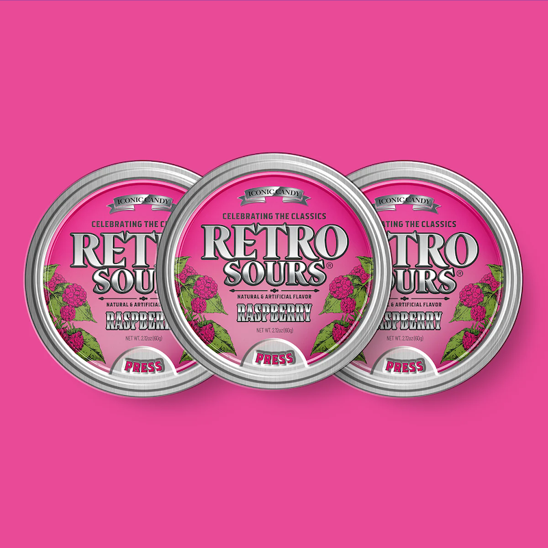 Iconic Candy Retro Sours Raspberry