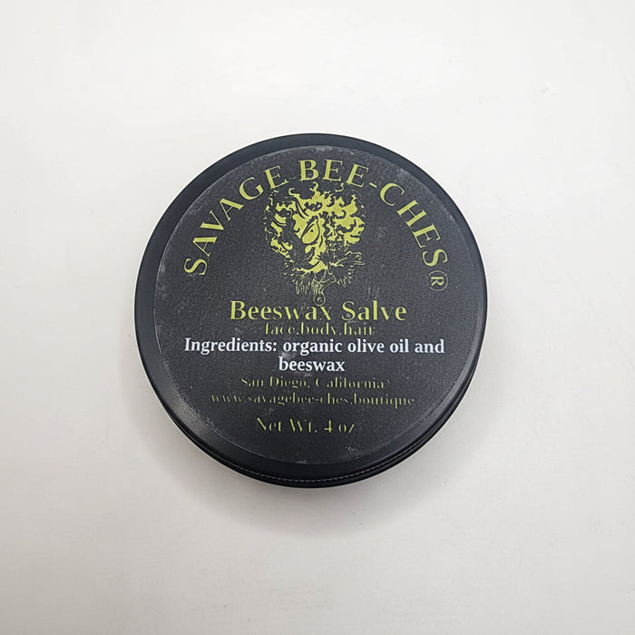 Plain & Simple Beeswax Salve – 4 oz Black Tin