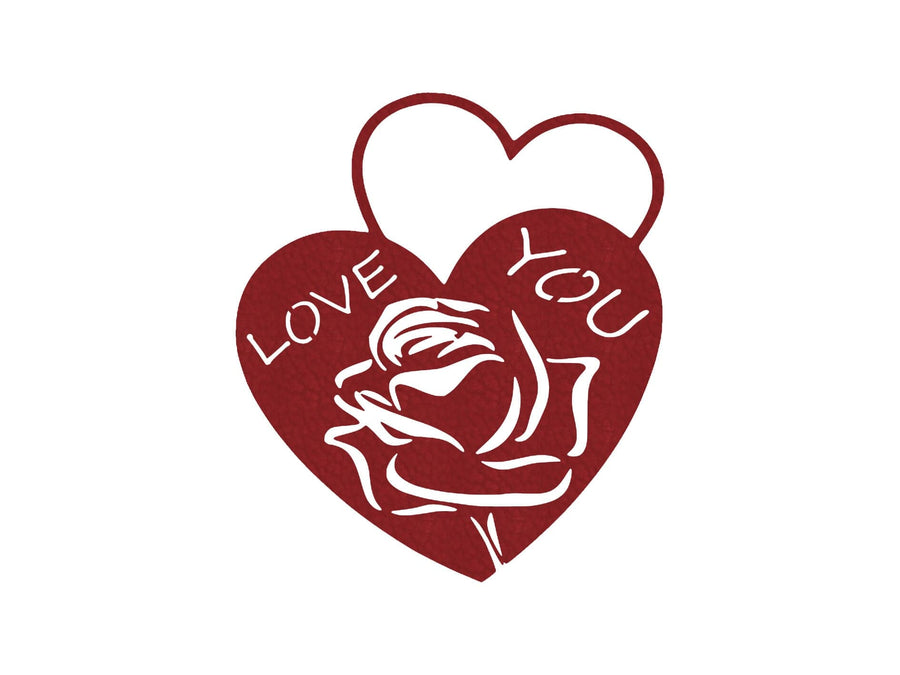 Rose Heart I Love You Valentine - Metal Sign