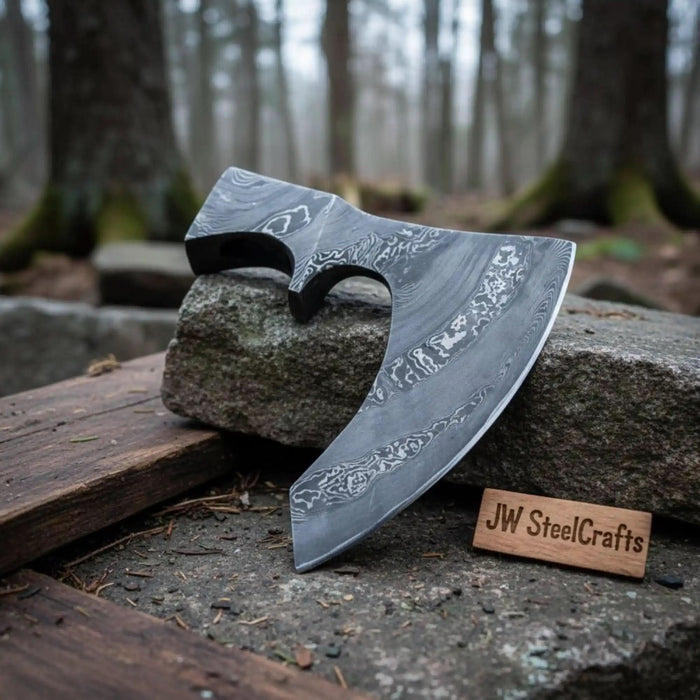 Custom Handmade Damascus Steel Viking Axe Head / Pagan Axe Head/ Chopping Axe / Edge Sharp