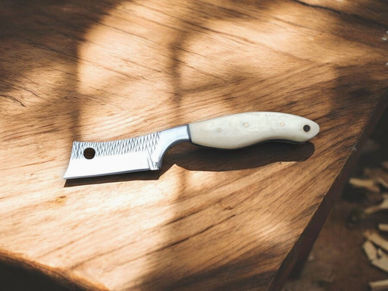 Custom Handmade Bull Cutter Knife – Rasp Tool Steel, 8"