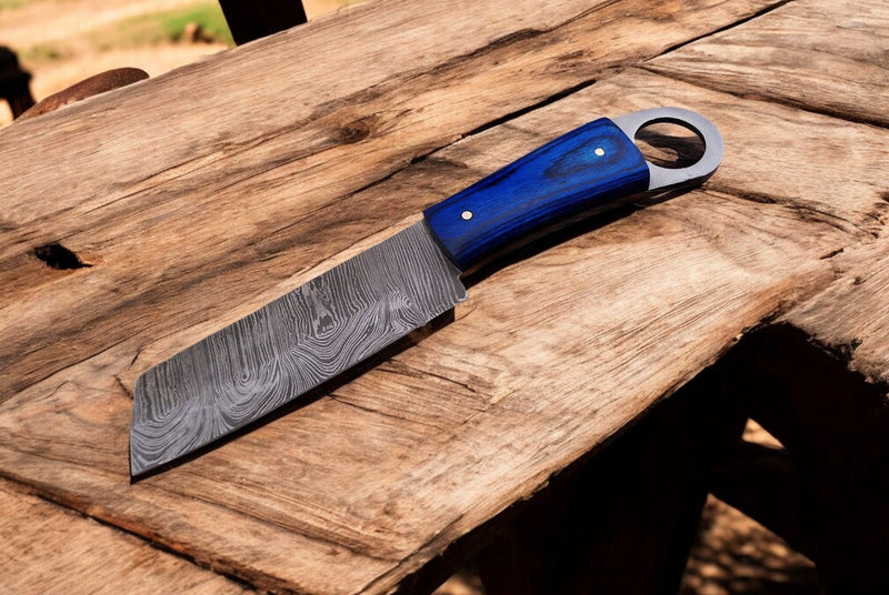 Custom Handmade Bull Cutter Knife – 8.5" File Steel Blade