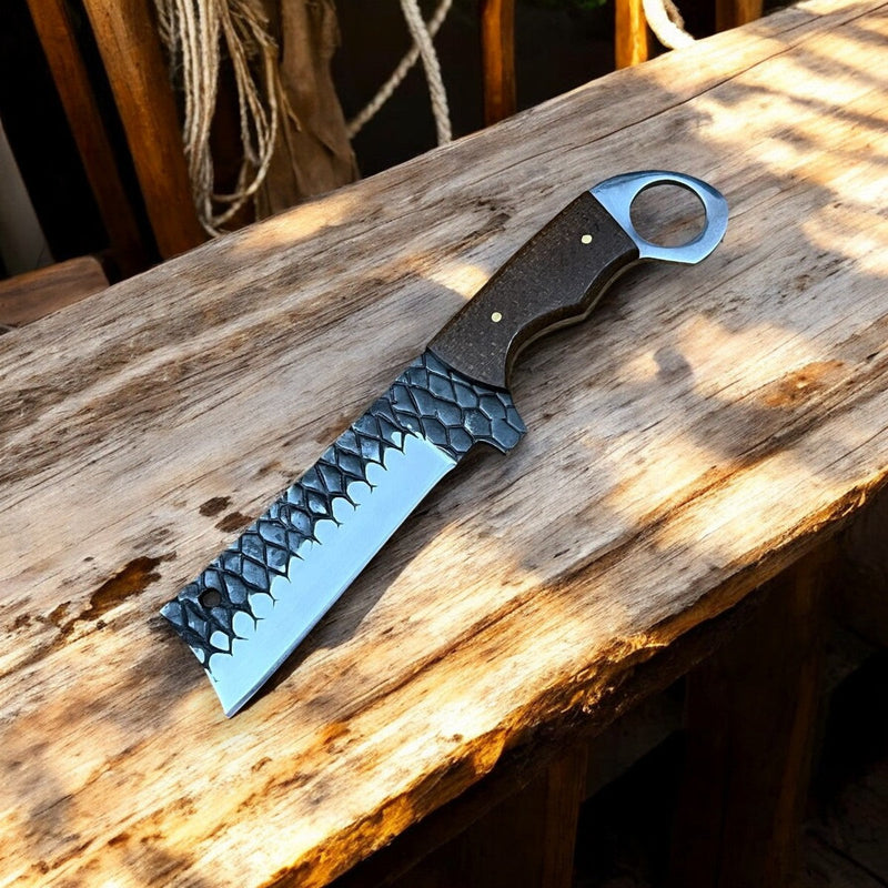 Custom Handmade Bull Cutter Knife – Rasp Tool Steel Blade