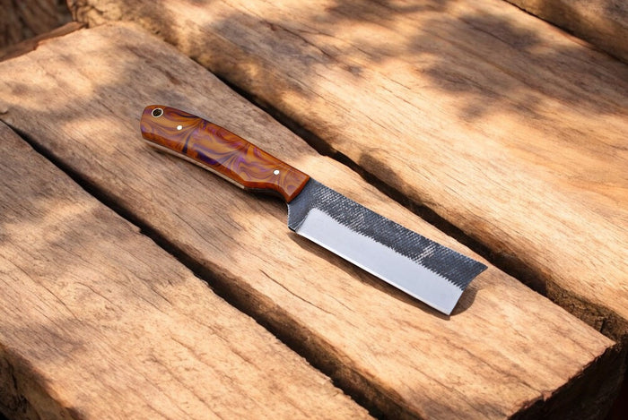 Handmade Bull Cutter Knife – File Tool Steel Blade