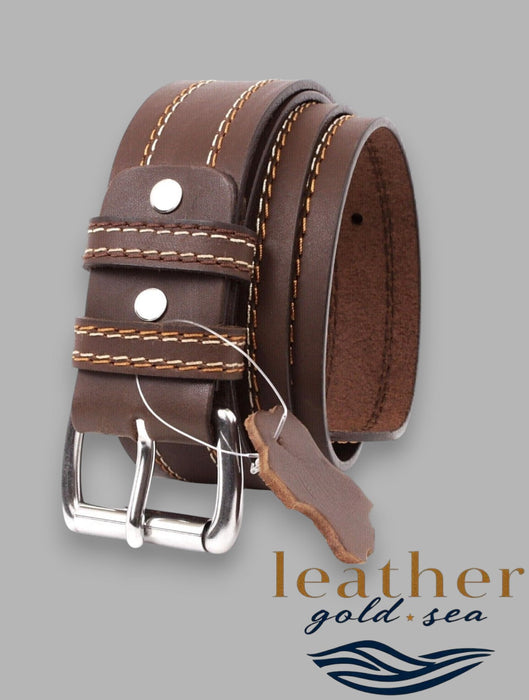men's Brown Belt – All Sizes - 100% leather