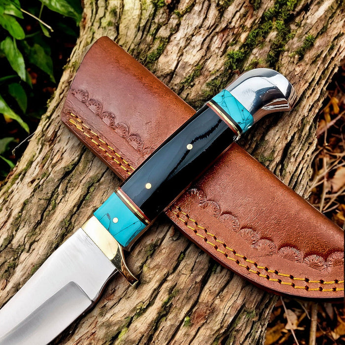 Custom Handmade Bowie Knife – D2 Steel, Epoxy Resin Handle