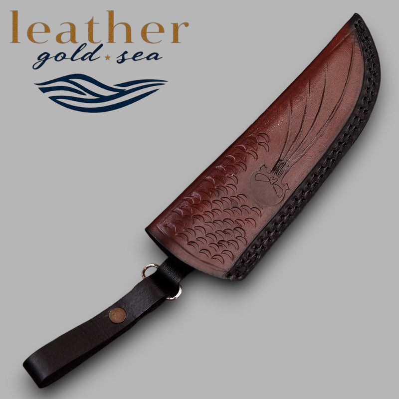 Brown Leather Knife Sheath – Dark Finish