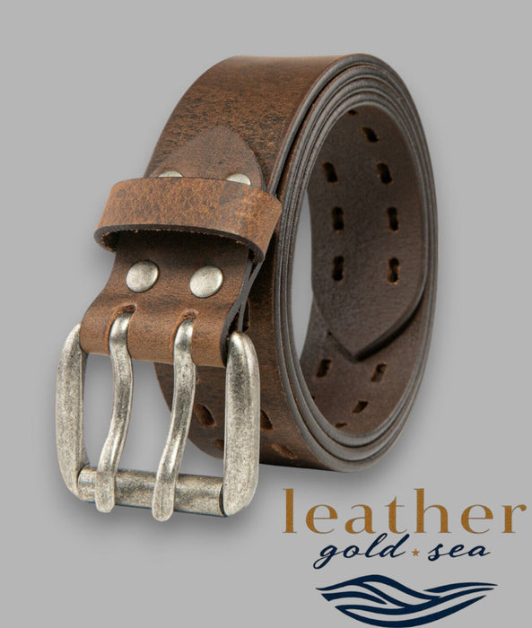 Wide Leather Belt brown – All Sizes