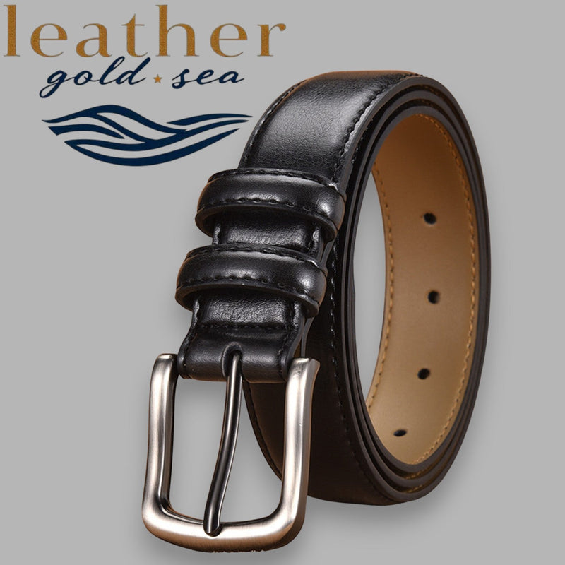 Handmade | Black and Silver Buckle Belt | Genuine Leather