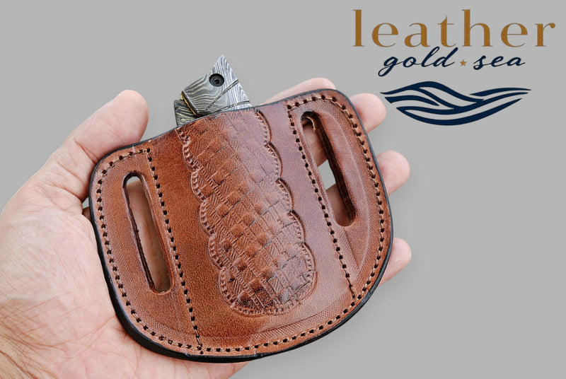 Custom Knife Sheaths – Handmade Brown Leather