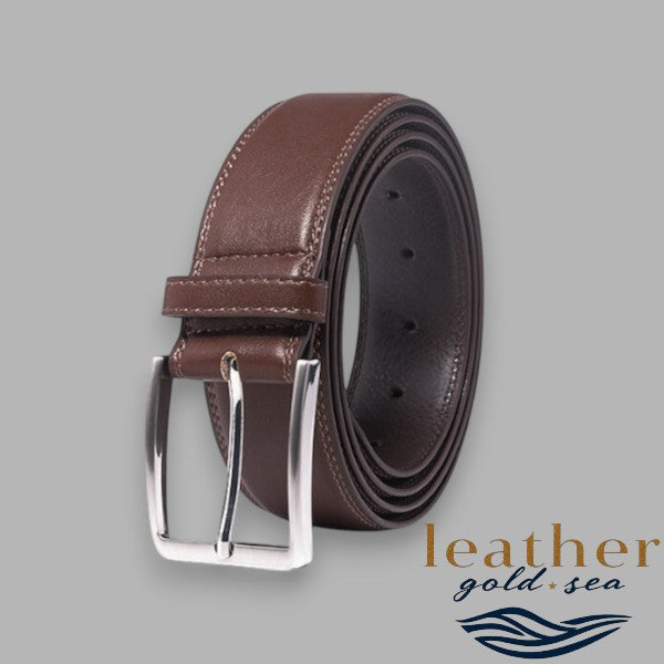 Wide leather belt Brown – All Sizes