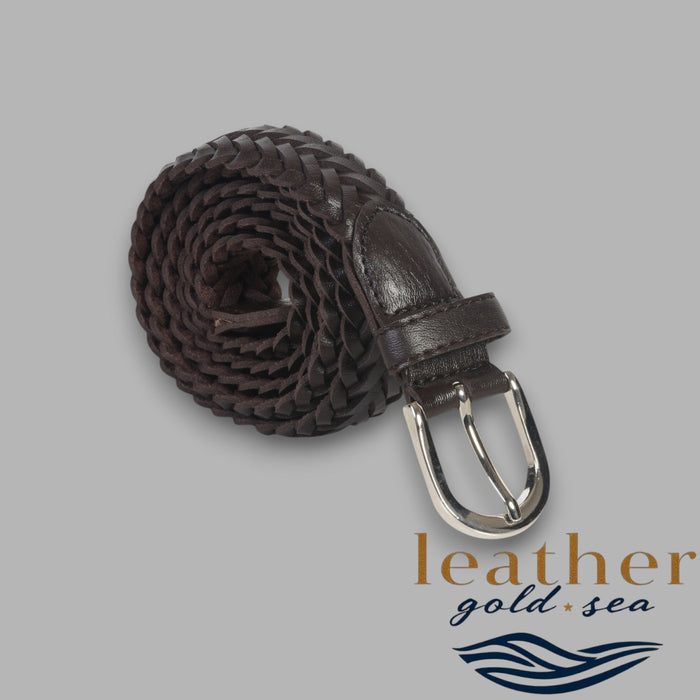 plaited leather belt mens – All Sizes