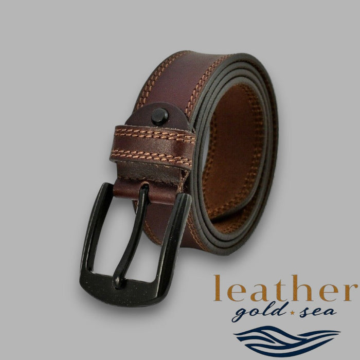 brown leather belts for men - All Sizes