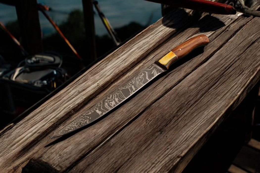 Premium Damascus Fillet Knife – 12.5" Handmade Precision