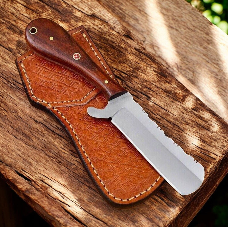 Handmade Bull Cutter Knife | 8" Carbon Steel Blade