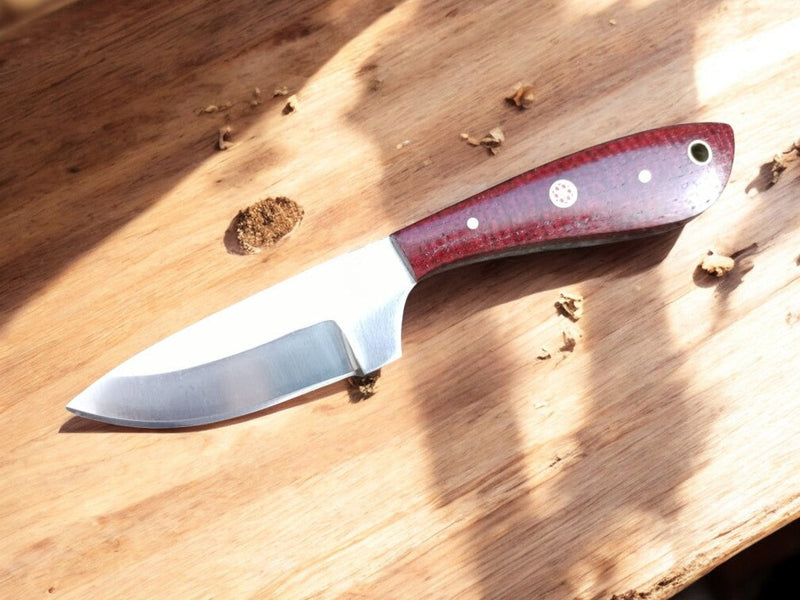 Custom Handmade Skinner Knife with Micarta Handle