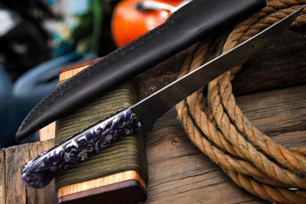 Premium Handmade Damascus Fillet Knife - 12.8"