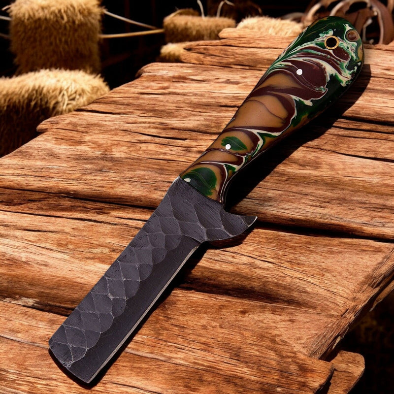 Handmade Bull Cutter Knife – 8" High Carbon Steel Blade