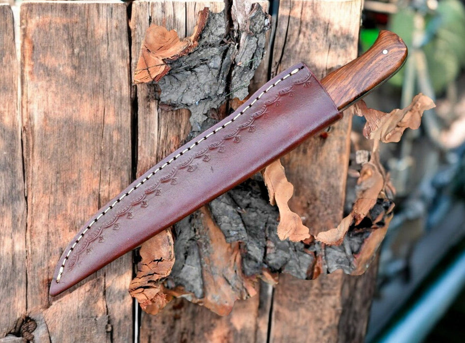 Premium Damascus Fillet Knife – 7.6" Blade, Rosewood Handle