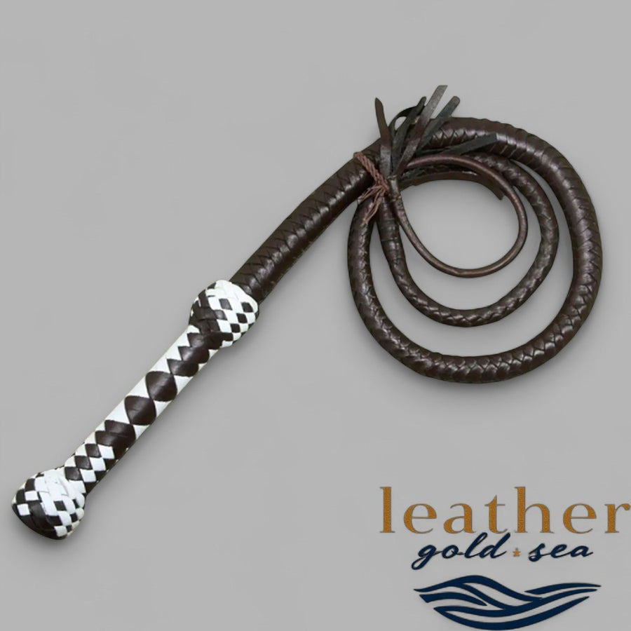 Handmade Bullwhip – 16 Plait Genuine Leather Made in USA