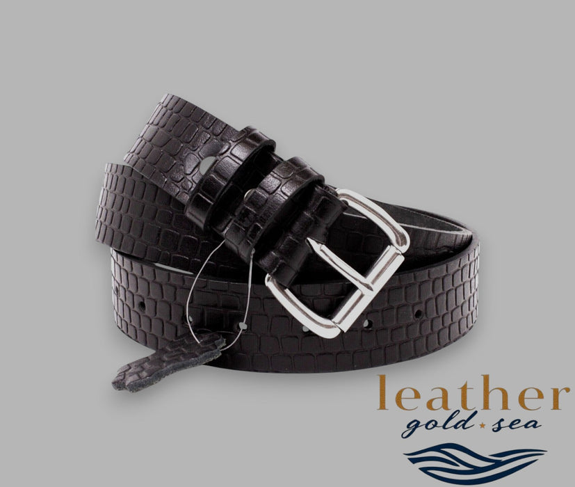 plaited leather belt mens - Dark Brown Leather Belts for Men