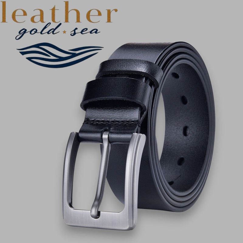 Handmade Black and Silver Belt | Genuine Leather