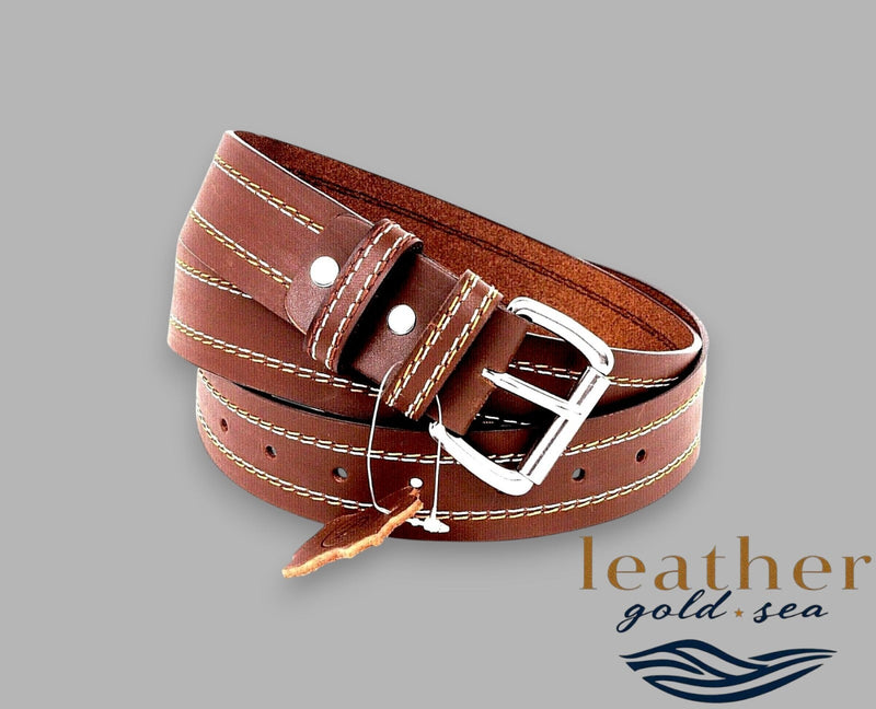 Brown Leather duty Belt – All Sizes 32 to 54 inches