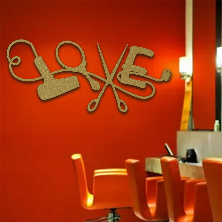 Salon "Love" Beauty Bar Metal Sign