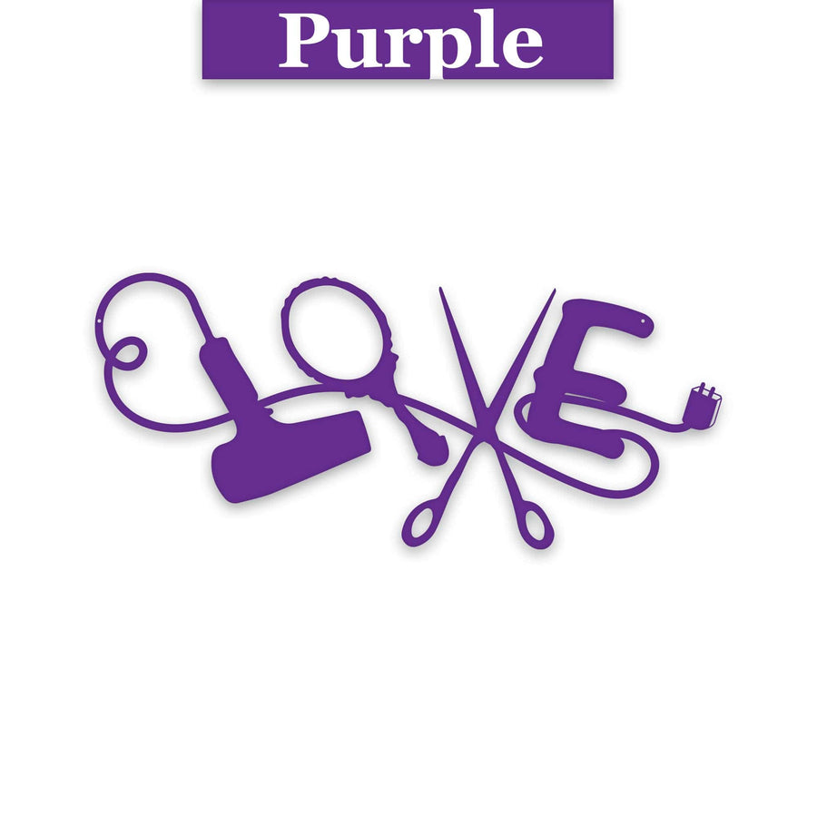 Salon "Love" Beauty Bar Metal Sign