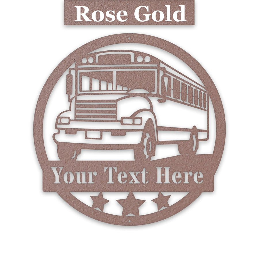 School Bus Metal Sign - Personalized Back to School Bus Driver Gift | Durable Outdoor Decor