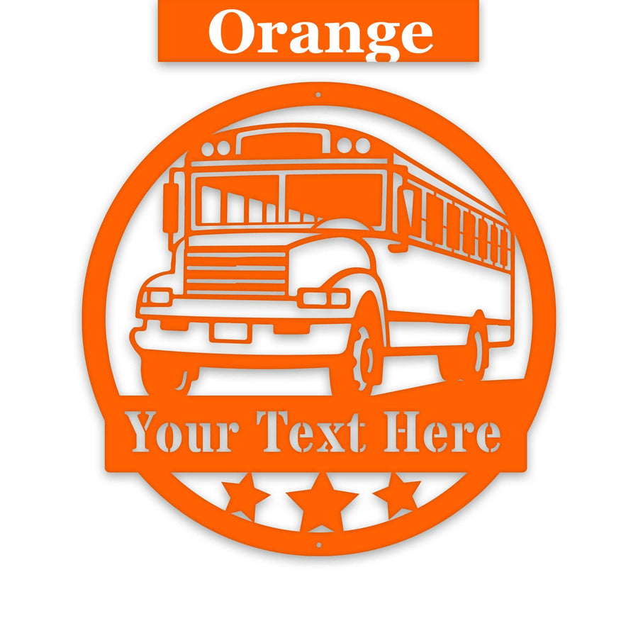 School Bus Metal Sign - Personalized Back to School Bus Driver Gift | Durable Outdoor Decor